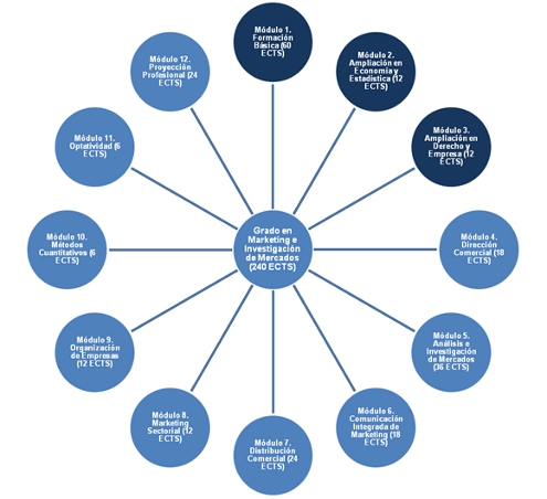 Estructura del Grado en Marketing e Investigación de Mercados (Plan 2010)