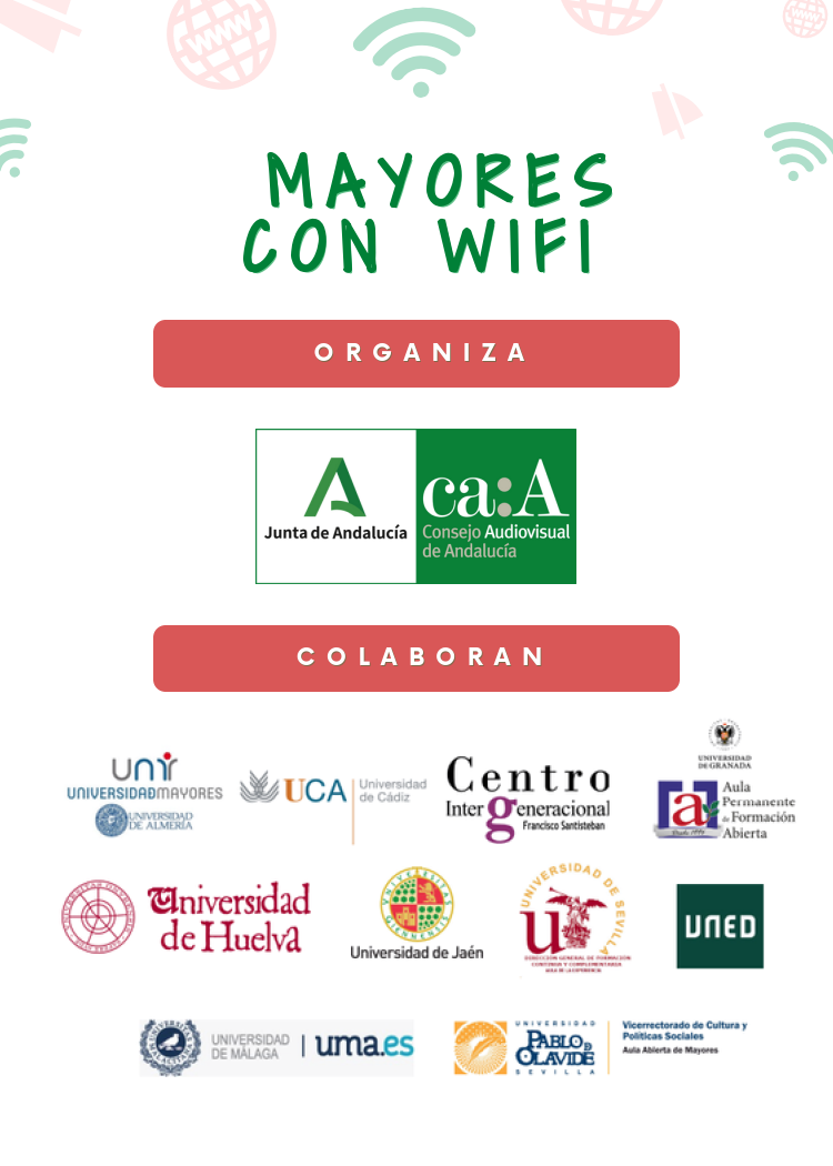 Taller "Mayores con WIFI" de alfabetización mediática para mayores.
