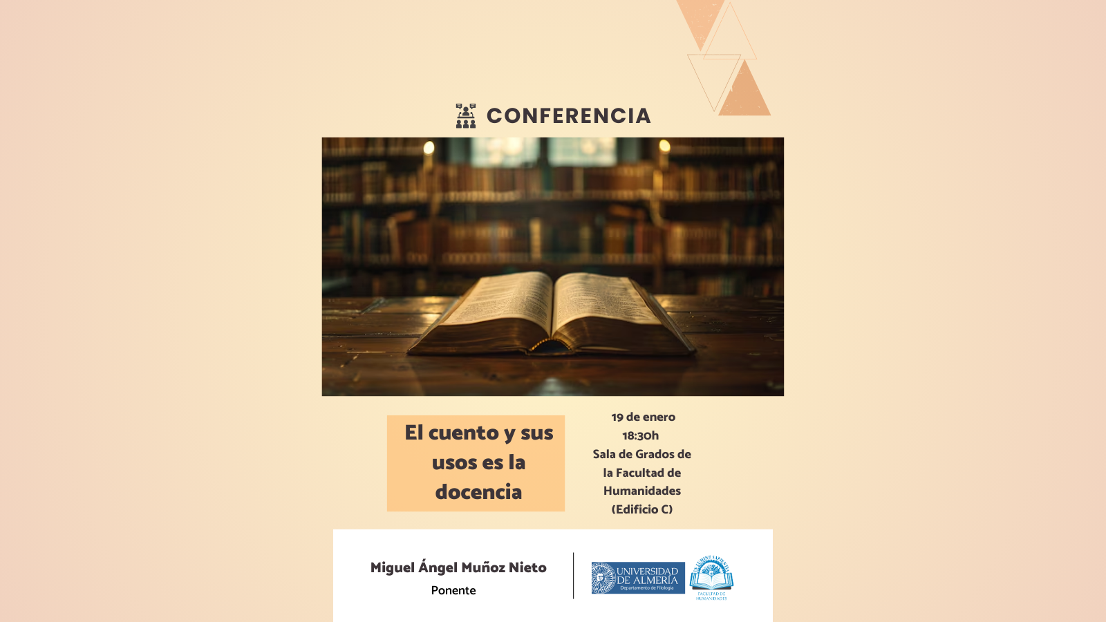 CONFERENCIA. EL CUENTO Y SUS USOS EN LA DOCENCIA