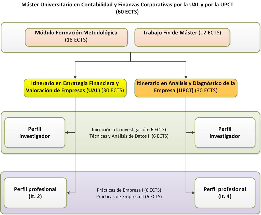 Estructura del Máster en Contabilidad y Finanzas Corporativas