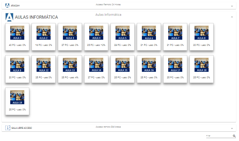 Captura de pantalla de la aplicación