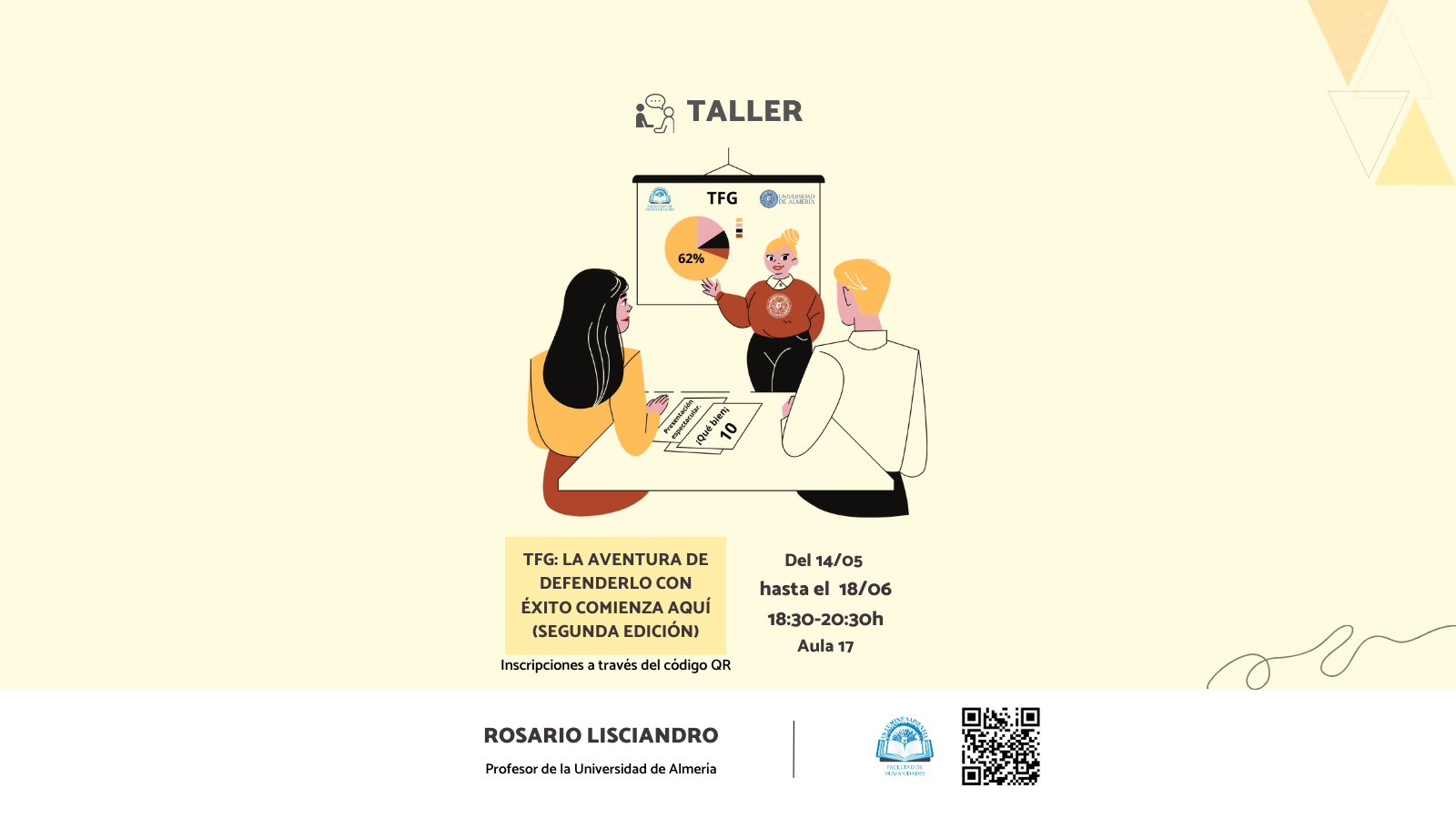 ACTIVIDAD FORMATIVA —  TFG: LA AVENTURA DE DEFENDERLO CON ÉXITO COMIENZA AQUÍ (SEGUNDA EDICIÓN)