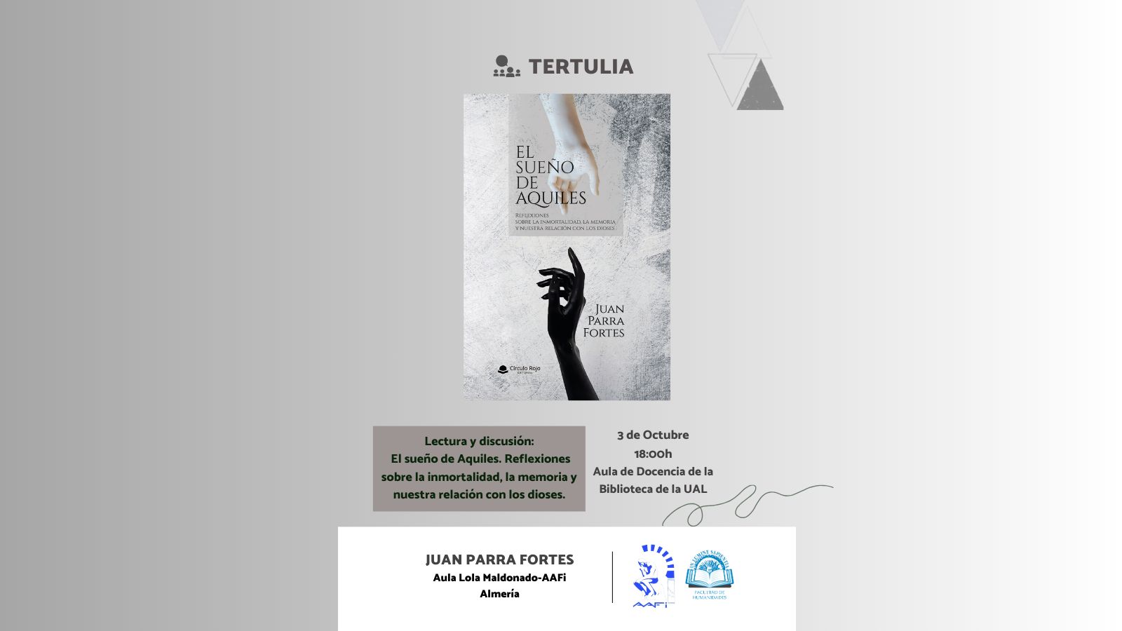 LECTURA Y DISCUSIÓN —  EL SUEÑO DE AQUILES. REFLEXIONES SOBRE LA INMORTALIDAD, LA MEMORIA Y NUESTRA RELACIÓN CON LOS DIOSES