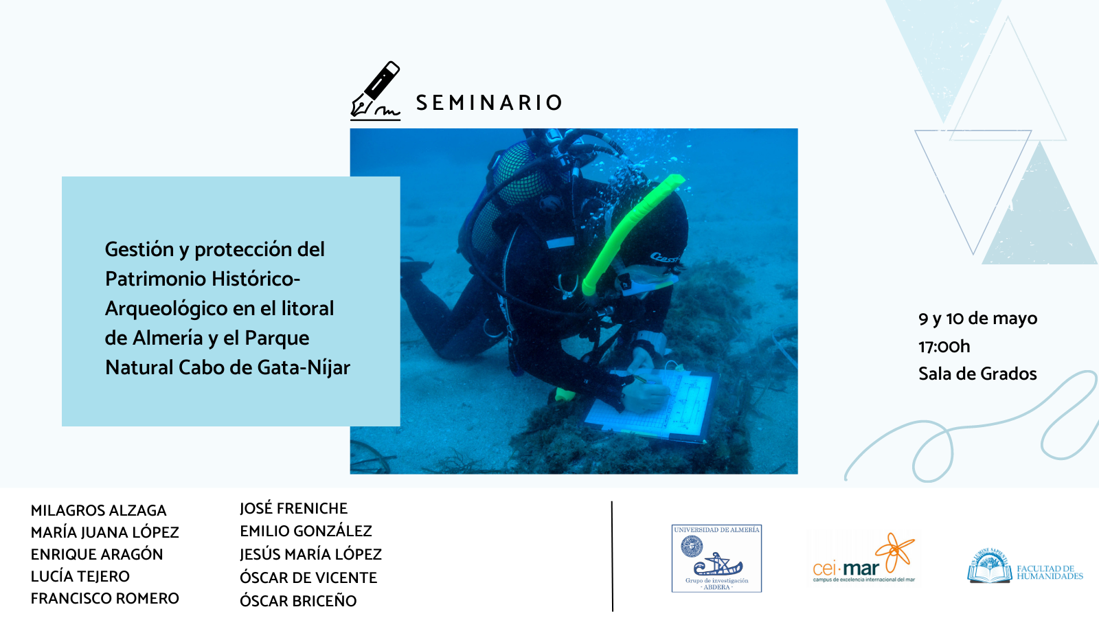 La Facultad de Humanidades y Enrique Aragón Núñez organizan el seminario «Gestión y protección del Patrimonio Histórico-Arqueológico en el litoral de Almería y el Parque Natural Cabo de Gata-Níjar».