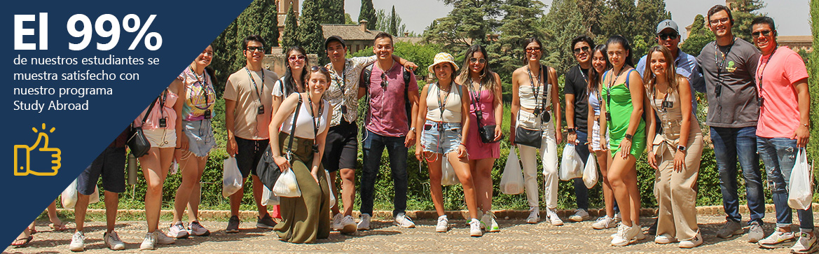 El 99% de nuestros estudiantes se muestra satisfecho con nuestro programa Study Abroad