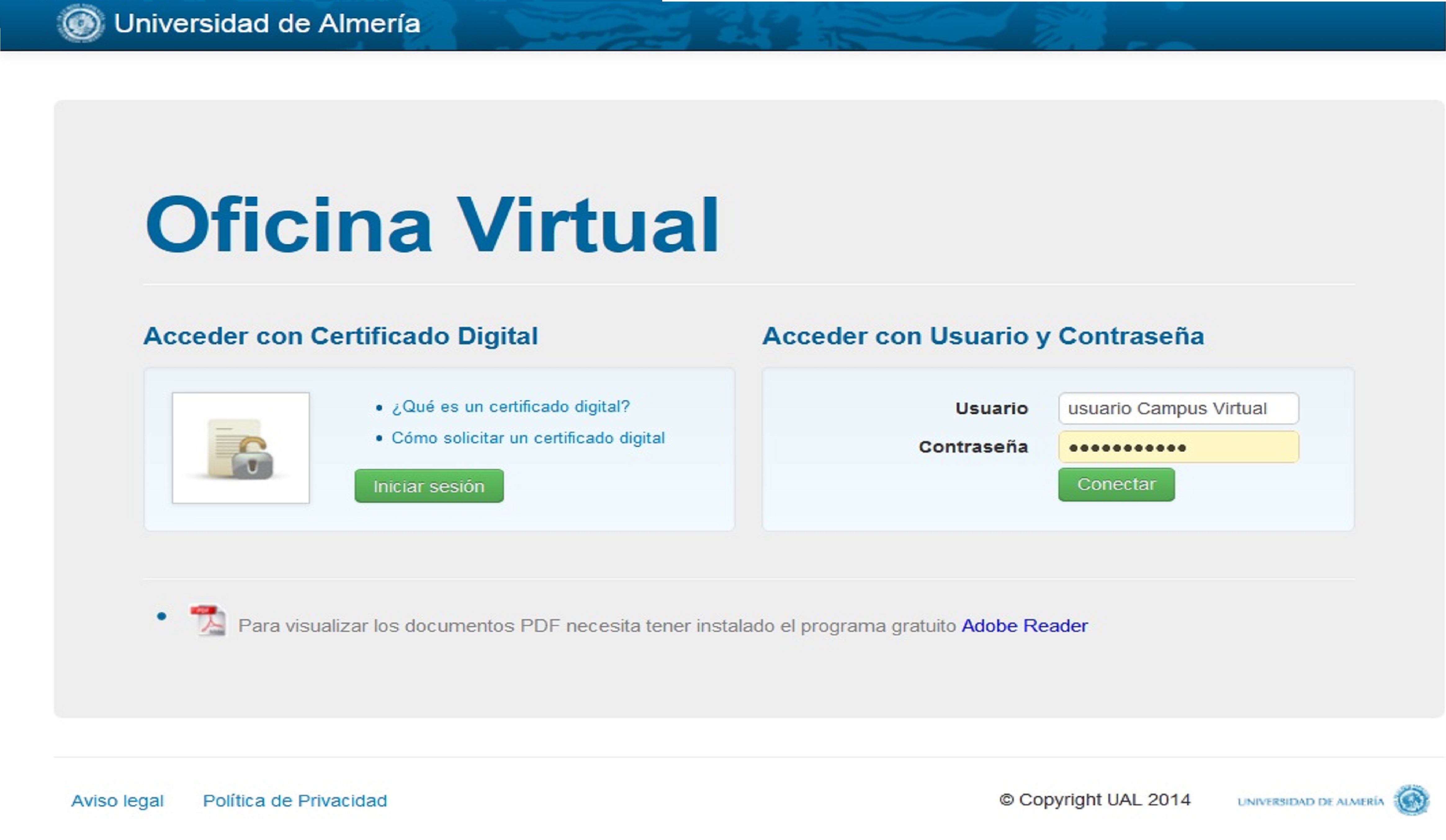 Oficina Virtual Trewa (antigua)