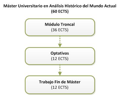 Estructura del Máster en Análisis Histórico del Mundo Actual