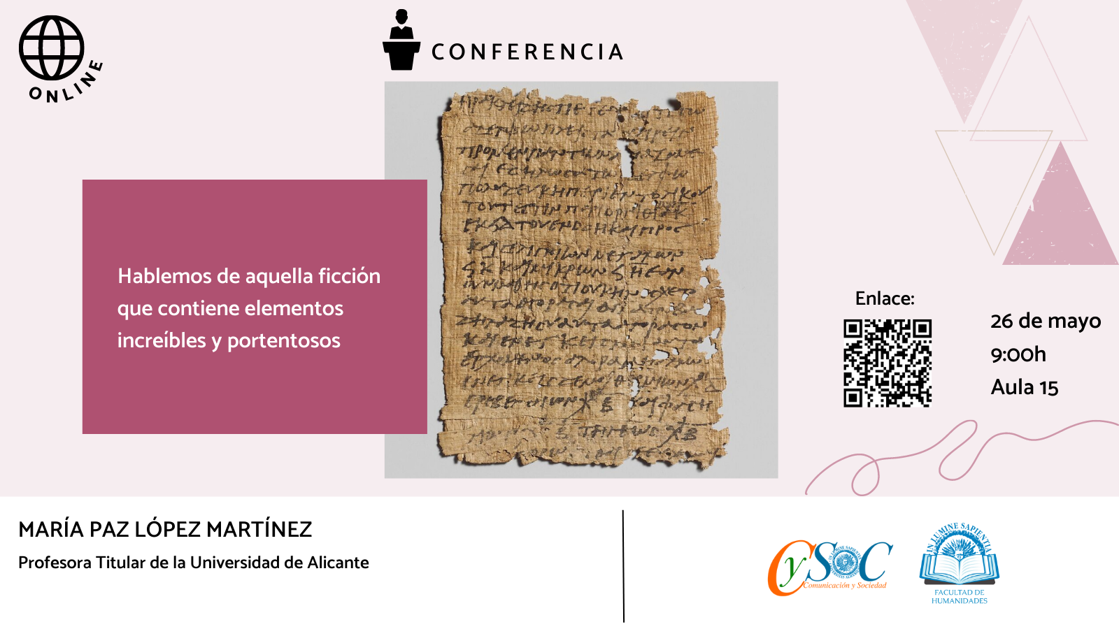 La Facultad de Humanidades y Juan Luis López Cruces organizan la conferencia virtual «Hablemos de aquella ficción que contiene elementos increíbles y portentosos».