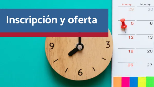 Inscripción y oferta formativa