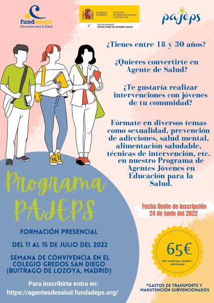 Programa de Agentes Jóvenes en Educación para la Salud (PAJEPS 2022)