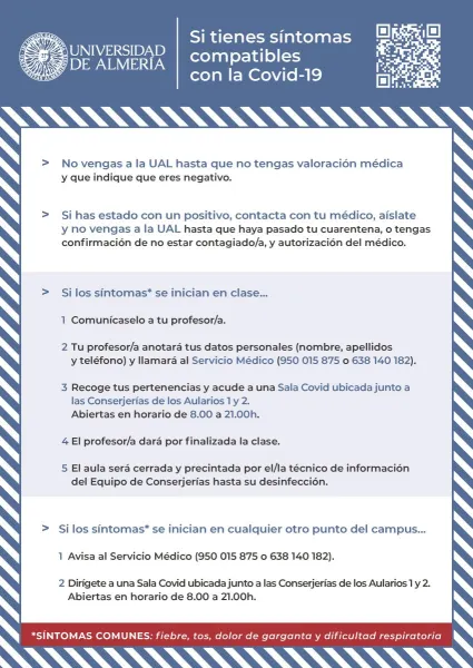 Cómo actuar si tienes síntomas Cómo actuar si tienes síntomas