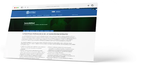 Compromisos Políticos de la UAL en la Sostenibilidad Ambiental