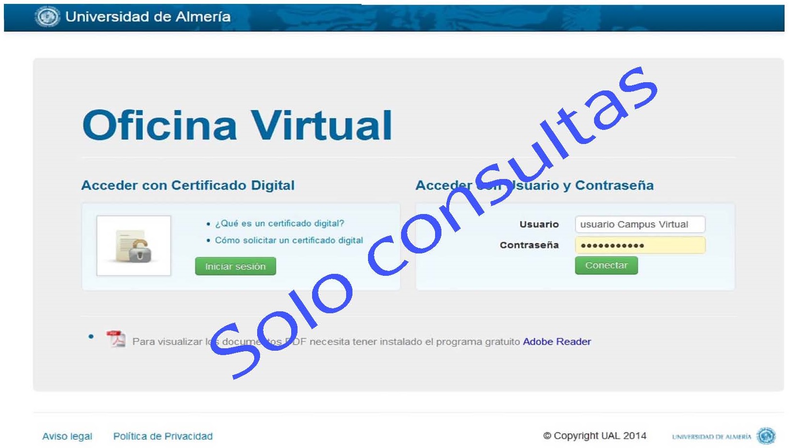 Oficina Virtual Trewa (antigua)
